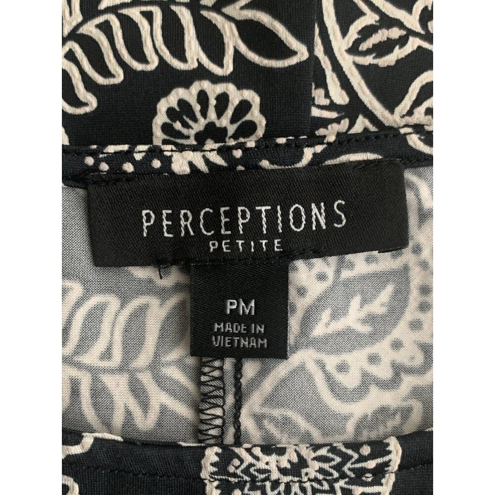 Perceptions Floral Print Sleeveless Stretch A-Line Dress Size Petite Medium - Picture 8 of 10